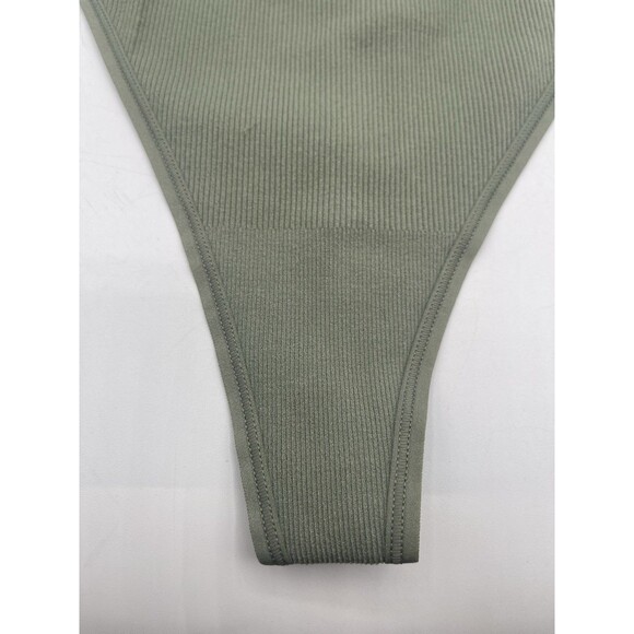 No Boundaries Women 3XL Nylon Blend Seamless Low-Rise Thong, Wild Sage NWT - Picture 4 of 7